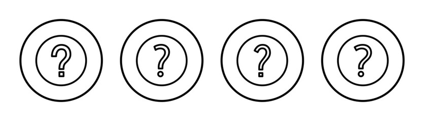 Question icon set illustration. question mark sign and symbol