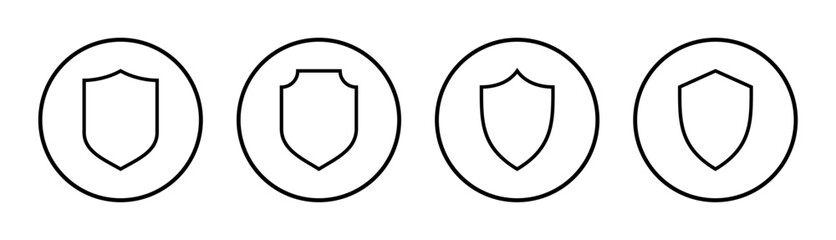 Shield icon set illustration. Protection icon. Security sign and symbol