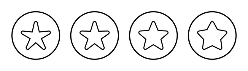 Star Icon set illustration. rating sign and symbol. favourite star icon