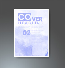 Cards with watercolor background. Design for your cover, date, postcard, banner, logo.