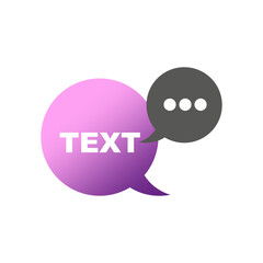 Chat text message bubbles icon. Support service. Talk bubble speech logo. Chat Messaging business concept. Vector illustration. Stock image.