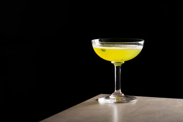 Boozy Gin Basil Smash cocktail gin, lemon juice, syrup and basil leaves