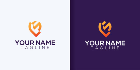 Vector L S Logo in two color variations. Beautiful Logotype design for luxury company branding