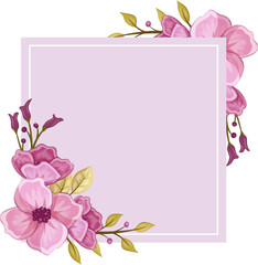 flower frame design illustration
