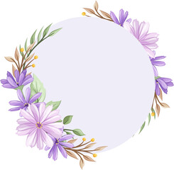 flower frame design illustration