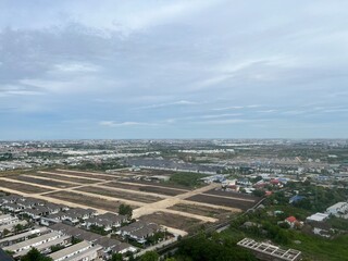 aerial view of the city