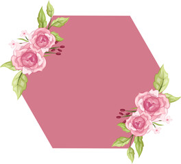 flower frame design illustration
