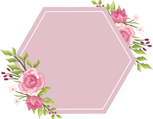 flower frame design illustration
