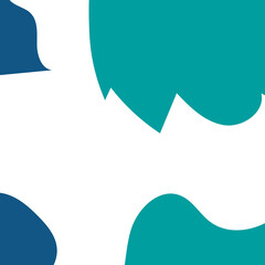 Blue Frame Corner Abstract Shapes 