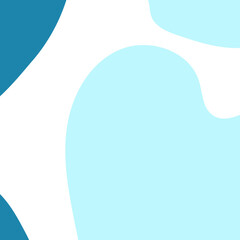 Blue Frame Corner Abstract Shapes 