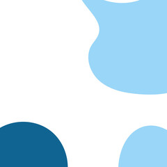 Blue Frame Corner Abstract Shapes 