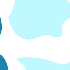 Blue Frame Corner Abstract Shapes 