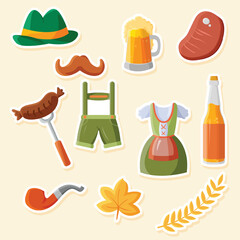 Set of Happy Oktoberfest Sticker