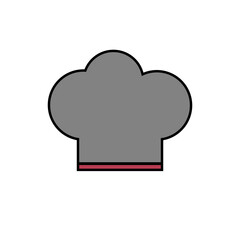 Chef hat icon on white.