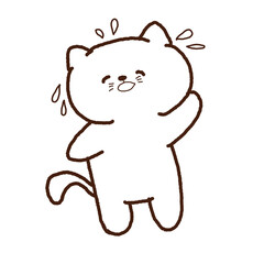 Cat hand drawn 