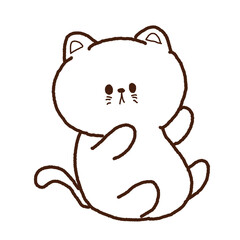 Cat hand drawn 