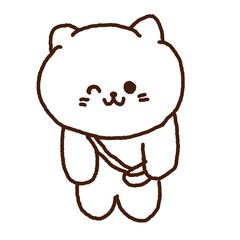 Cat hand drawn 