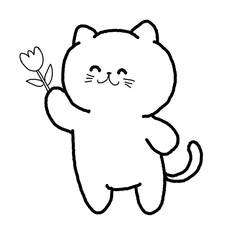 Cat hand drawn 