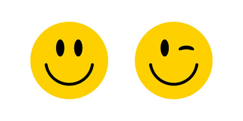 Smiley icon set - obrazy, fototapety, plakaty