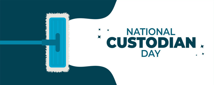 National Custodian Day on 02 October Banner Background. Horizontal Banner Template Design. Vector Illustration