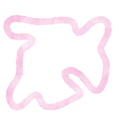 Pink Watercolor Outline Abstract Shapes