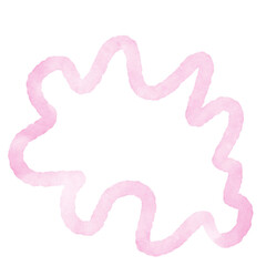Pink Watercolor Outline Abstract Shapes