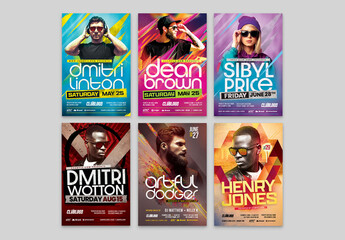 Modern DJ Nightclub Event Flyer Layouts