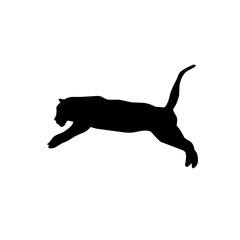 Black tiger silhouettes vector