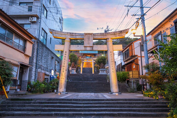 Nagasaki, Japan - Nov 28 2022: Suwa Shrine is a major Shinto shrine, it's established as a way of...