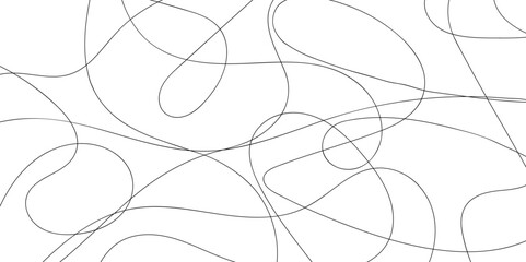 Abstract monochrome background. Tangled wire isolated on white background.