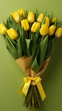 Beautiful Fresh Yellow Tulips