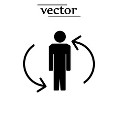Metabolism icon vector symbol illustration on white background..eps
