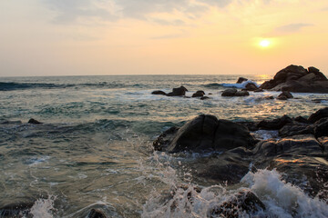 Rocks at the Dalawella Beach, Unawatuna, Sri Lanka