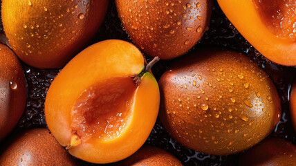 Background of Mamey Sapote , HD, Decorate with water drops, Background Wallpaper, Desktop Wallpaper , Generative Ai