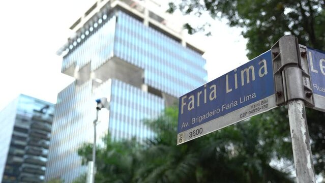 Brazilian financial center at Faria Lima in Sao Paulo
