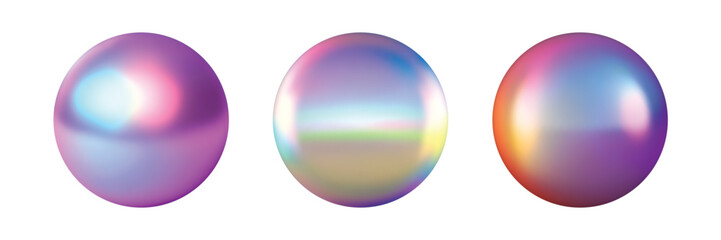 Multicolored balloons isolated on white background, 3D imitation, vector design