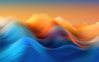 colorful wave background illustration,created with generative ai tecnology.