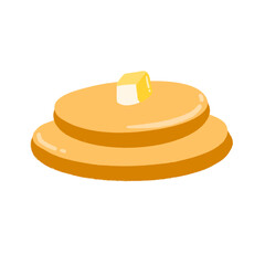 Pancakes With Butter Cartoon illustration Pancakes Drawing
