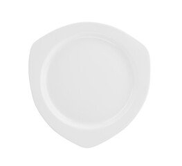 Beautiful shape ceramic plate on transparent png