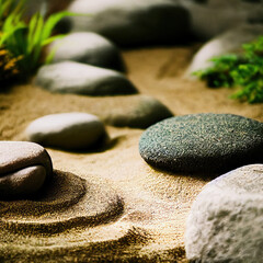 Finding Tranquility. Exploring the Serenity of a Japanese ZEN Garden. Generative AI