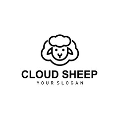 cloud sheep logo design