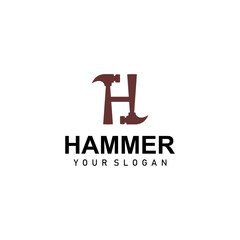 hammer logo design and icon