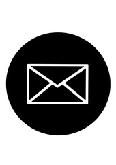 mail icon on button black