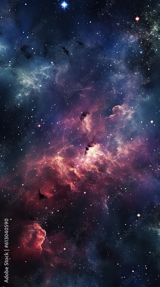 Canvas Prints a galaxy scene with large cluster of stars