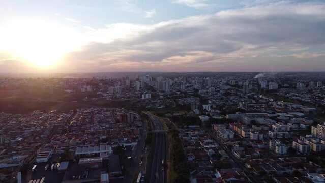 aerial images of the city of Marilia-SP, west region of the city, interior of São Paulo
