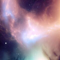 Picturesque soft and bright nebula Galaxy Space