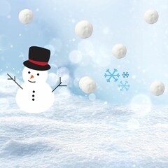 snowman in the snow