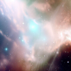 Picturesque soft and bright nebula Galaxy Space