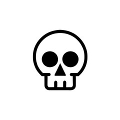 skull, voodoo, dead, death, reaper, Halloween, icon, symbol, bone, human skull, vector, pictogram, black 