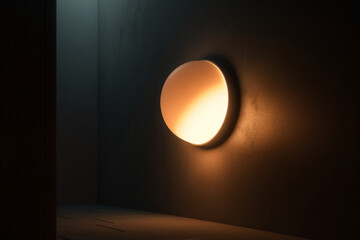 simple wall lamp, Generative AI